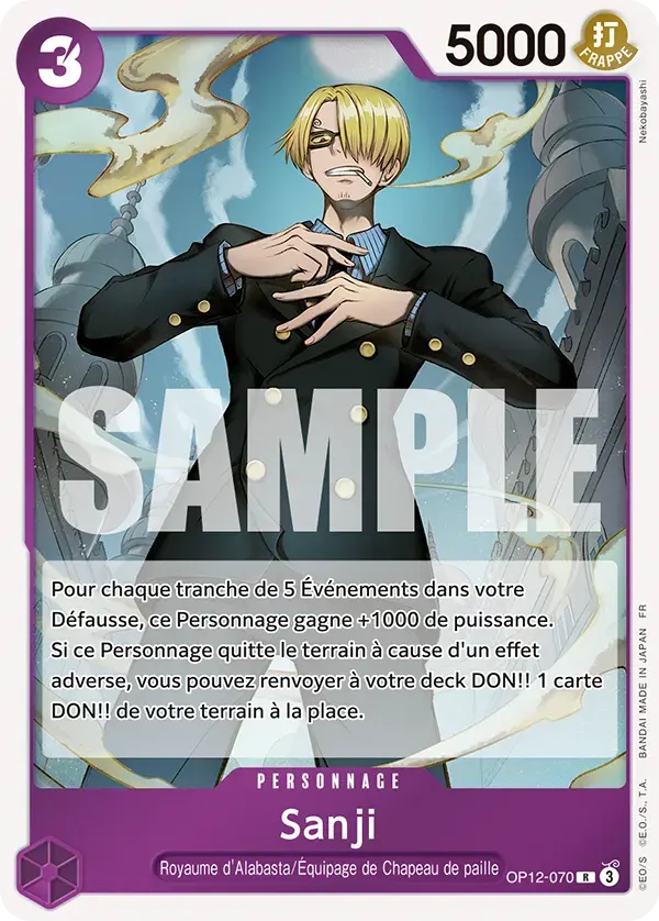 Sanji — carte One Piece TCG OP12-070 (L'Héritage du Maître)