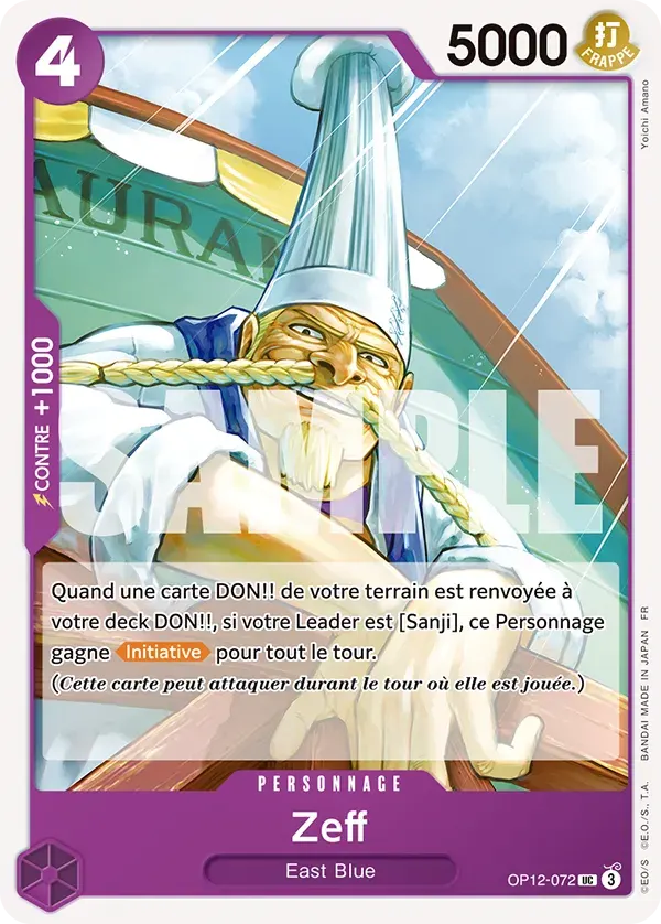 Zeff — carte One Piece TCG OP12-072 (L'Héritage du Maître)