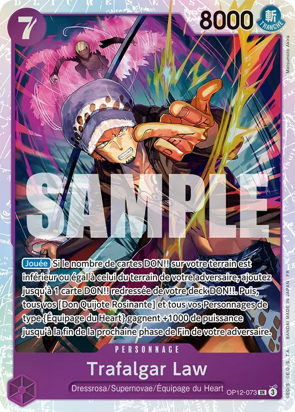 Trafalgar Law — carte One Piece TCG OP12-073 (L'Héritage du Maître)