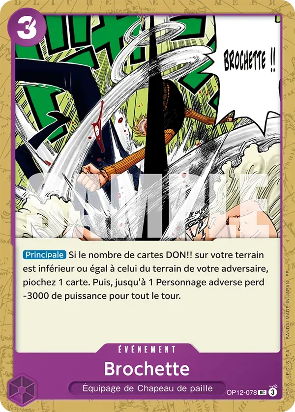 Brochette — carte One Piece TCG OP12-078 (L'Héritage du Maître)