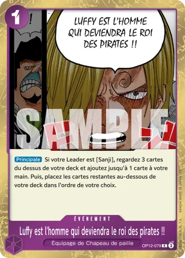 Luffy est l'homme qui deviendra le roi des pirates !!