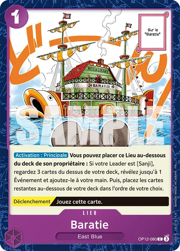 Baratie — carte One Piece TCG OP12-080 (L'Héritage du Maître)