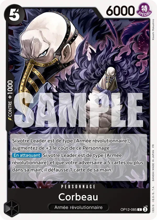 Corbeau — carte One Piece TCG OP12-085 (L'Héritage du Maître)