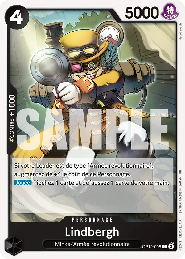Lindbergh — carte One Piece TCG OP12-095 (L'Héritage du Maître)