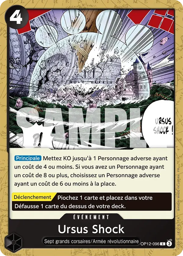 Ursus Shock — carte One Piece TCG OP12-096 (L'Héritage du Maître)