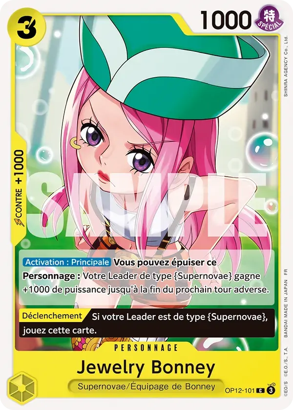Jewelry Bonney — carte One Piece TCG OP12-101 (L'Héritage du Maître)