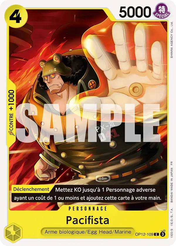 Pacifista — carte One Piece TCG OP12-109 (L'Héritage du Maître)