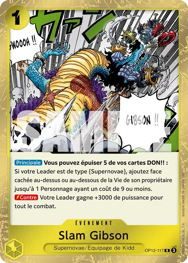 Slam Gibson — carte One Piece TCG OP12-117 (L'Héritage du Maître)