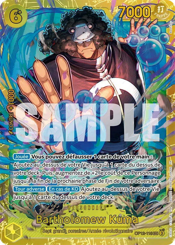 Bartholomew Kuma — carte One Piece TCG OP12-119 (L'Héritage du Maître)