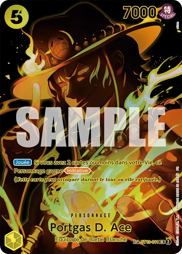 Portgas D. Ace — carte One Piece TCG ST13-011 (L'Héritage du Maître)