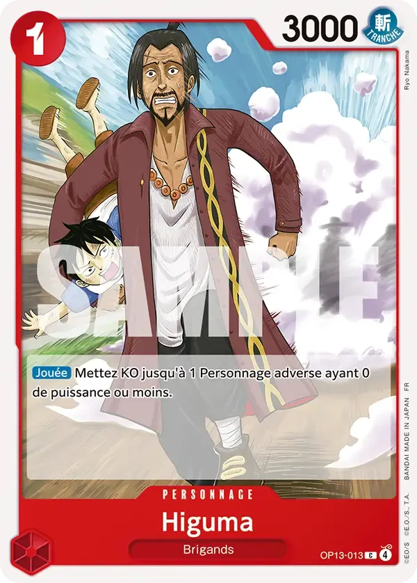 Higuma — carte One Piece TCG OP13-013 (Successeurs)