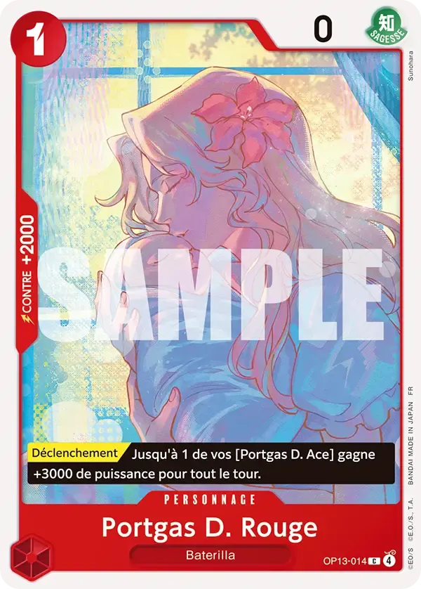 Portgas D. Rouge — carte One Piece TCG OP13-014 (Successeurs)