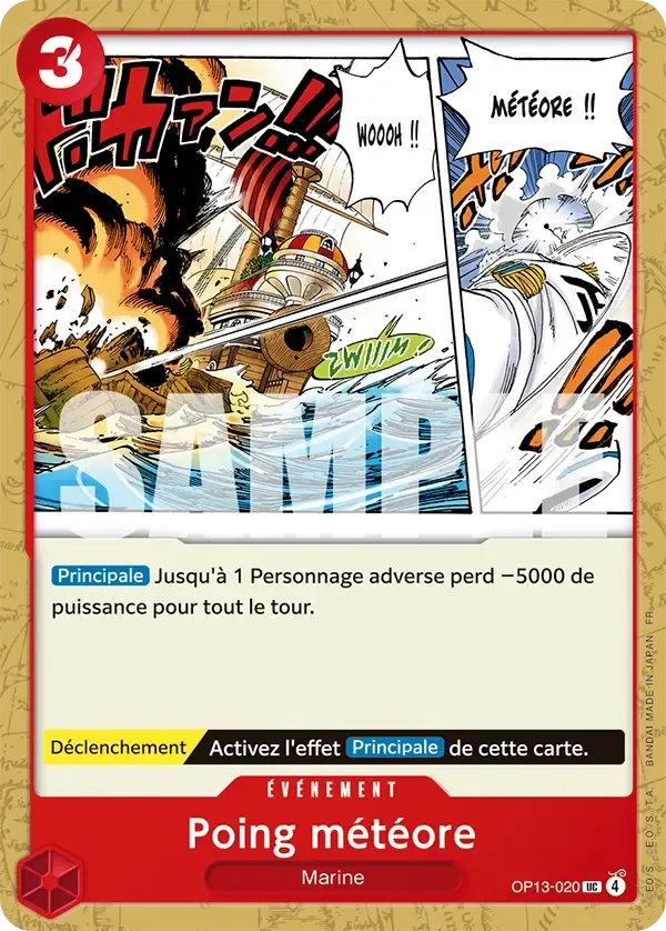 Poing météore — carte One Piece TCG OP13-020 (Successeurs)
