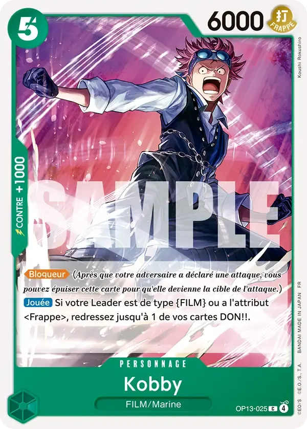 Kobby — carte One Piece TCG OP13-025 (Successeurs)