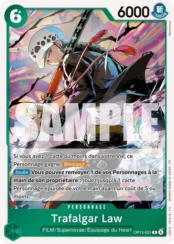Trafalgar Law — carte One Piece TCG OP13-031 (Successeurs)