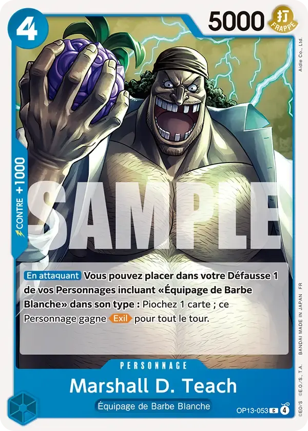 Marshall D. Teach — carte One Piece TCG OP13-053 (Successeurs)