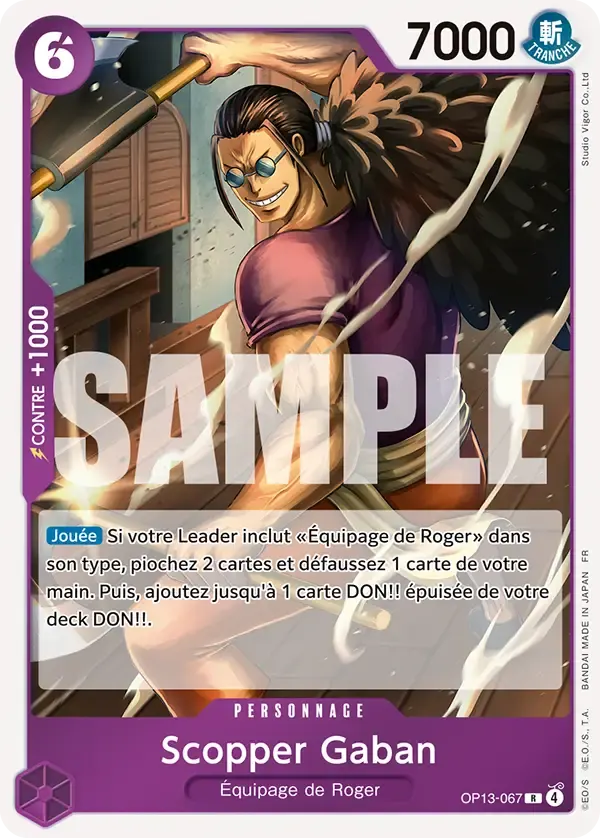 Scopper Gaban — carte One Piece TCG OP13-067 (Successeurs)