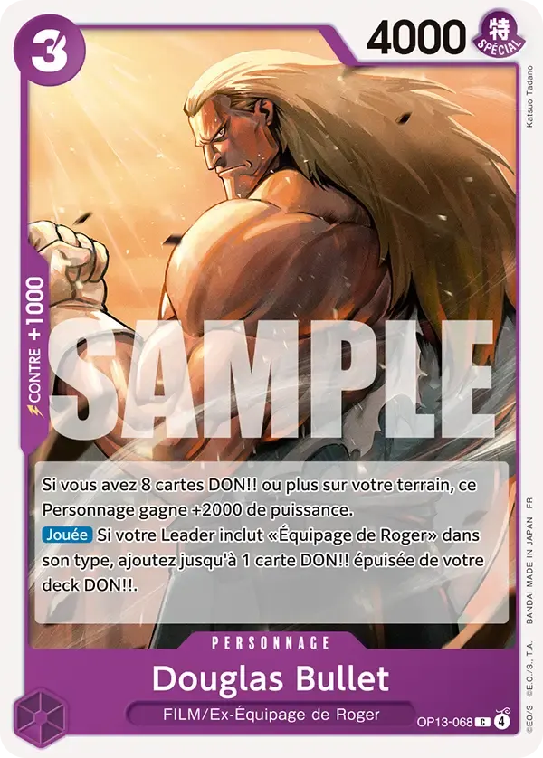 Douglas Bullet — carte One Piece TCG OP13-068 (Successeurs)