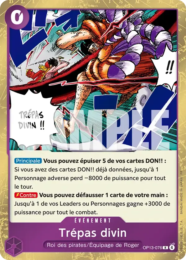 Trépas divin — carte One Piece TCG OP13-076 (Successeurs)