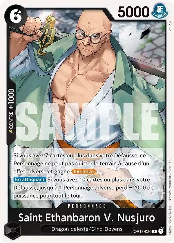 Saint Ethanbaron V. Nusjuro — carte One Piece TCG OP13-080 (Successeurs)