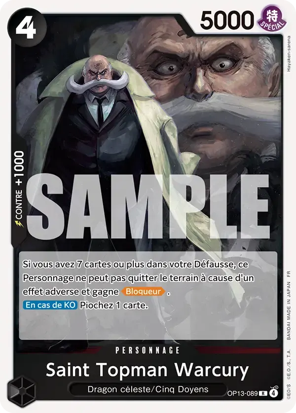 Saint Topman Warcury — carte One Piece TCG OP13-089 (Successeurs)