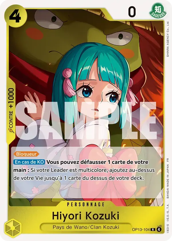 Hiyori Kozuki — carte One Piece TCG OP13-104 (Successeurs)