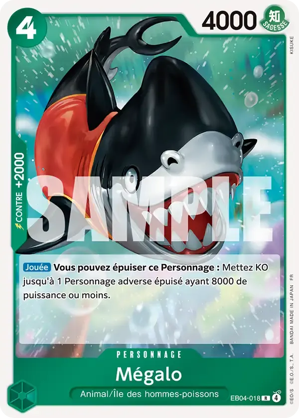 Mégalo — carte One Piece TCG EB04-018 (Les Sept de La Mer d'Azur)