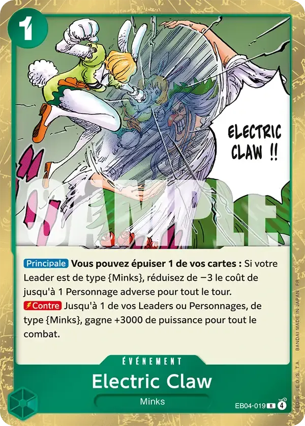 Electric Claw — carte One Piece TCG EB04-019 (Les Sept de La Mer d'Azur)