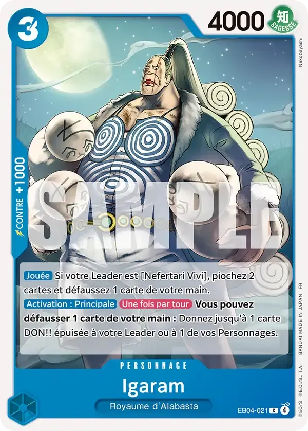 Igaram — carte One Piece TCG EB04-021 (Les Sept de La Mer d'Azur)