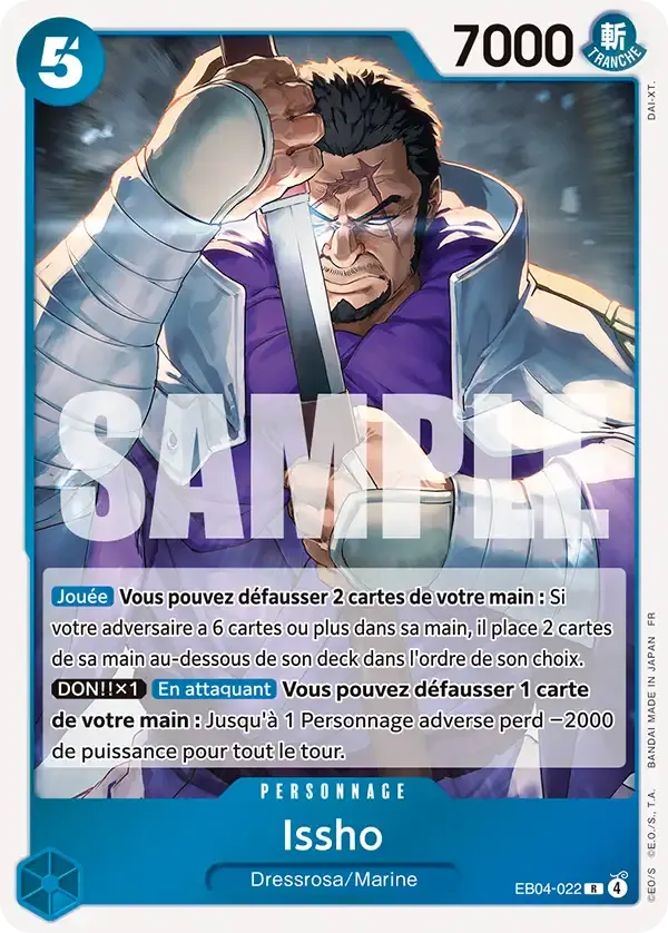 Issho — carte One Piece TCG EB04-022 (Les Sept de La Mer d'Azur)