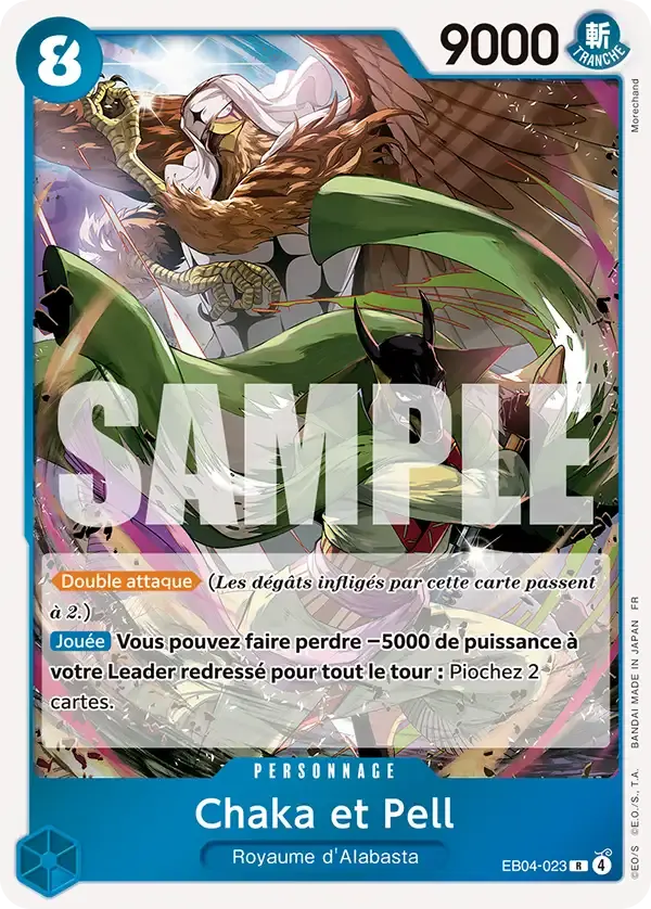 Chaka et Pell — carte One Piece TCG EB04-023 (Les Sept de La Mer d'Azur)