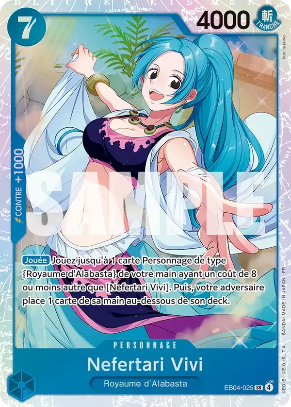Nefertari Vivi — carte One Piece TCG EB04-025 (Les Sept de La Mer d'Azur)