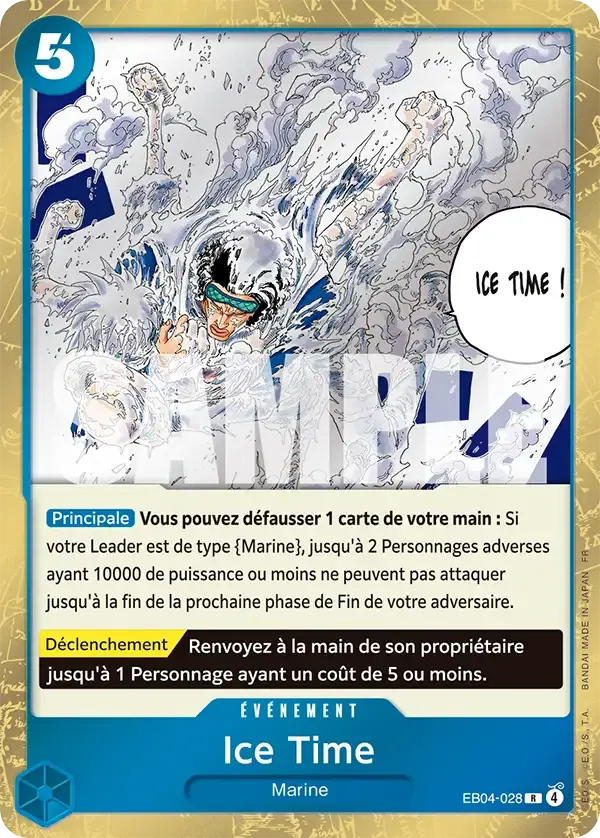 Ice Time — carte One Piece TCG EB04-028 (Les Sept de La Mer d'Azur)