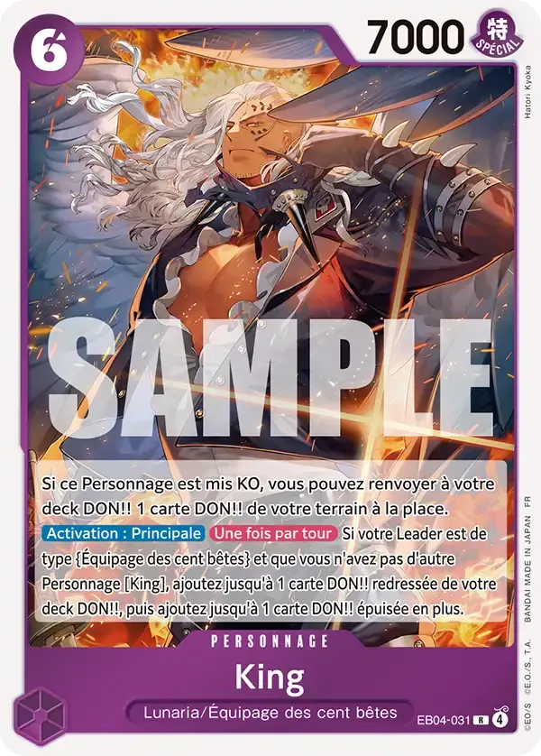 King — carte One Piece TCG EB04-031 (Les Sept de La Mer d'Azur)