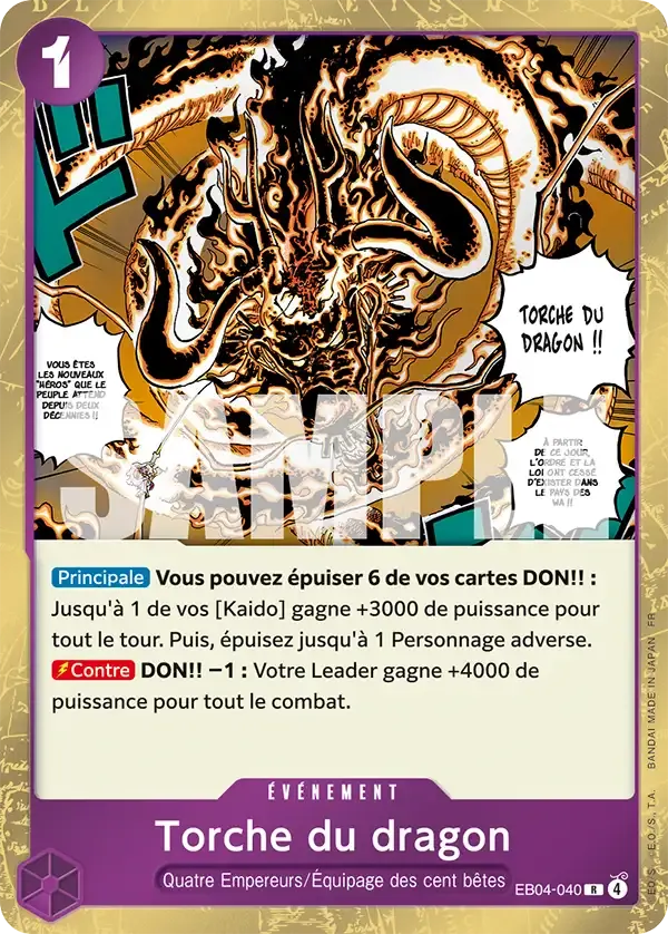 Torche du dragon — carte One Piece TCG EB04-040 (Les Sept de La Mer d'Azur)