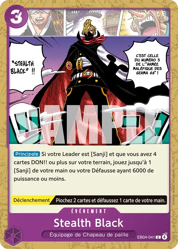 Stealth Black — carte One Piece TCG EB04-041 (Les Sept de La Mer d'Azur)