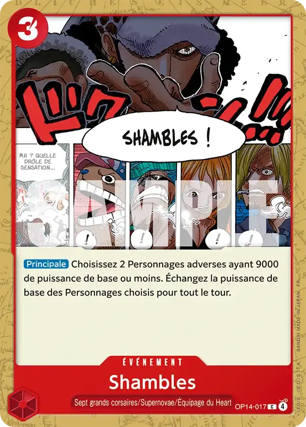 Shambles — carte One Piece TCG OP14-017 (Les Sept de La Mer d'Azur)
