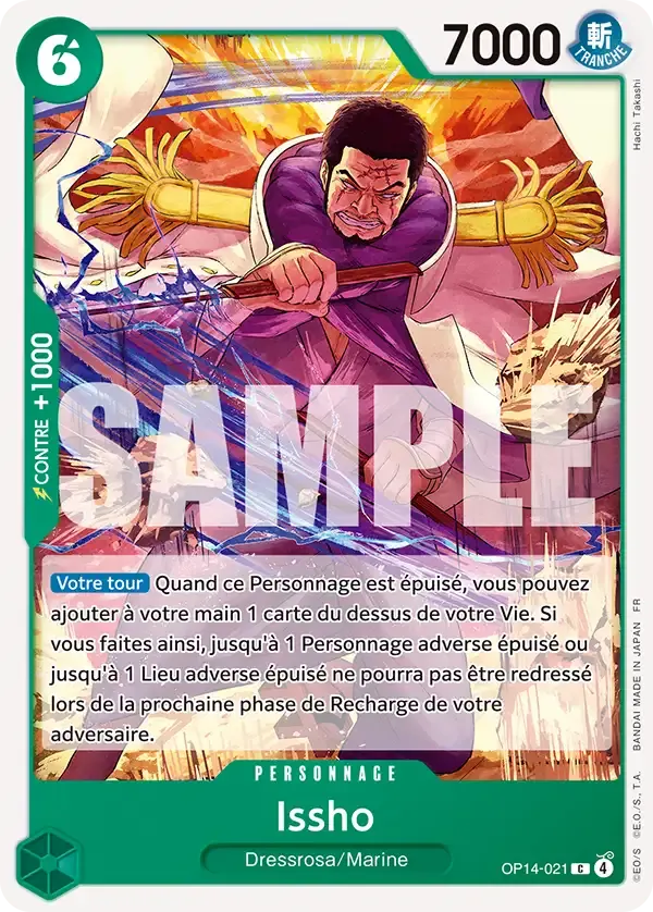 Issho — carte One Piece TCG OP14-021 (Les Sept de La Mer d'Azur)
