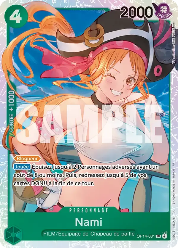 Nami — carte One Piece TCG OP14-031 (Les Sept de La Mer d'Azur)