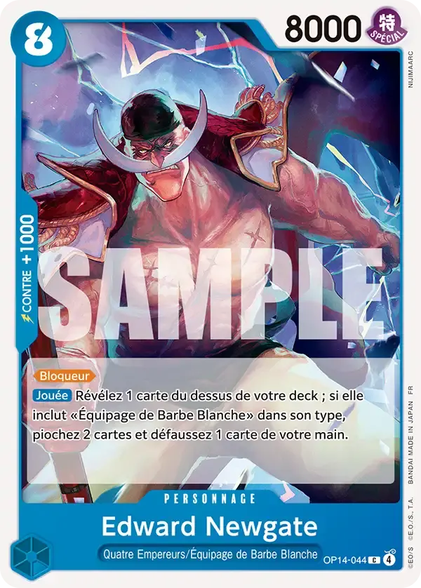Edward Newgate — carte One Piece TCG OP14-044 (Les Sept de La Mer d'Azur)