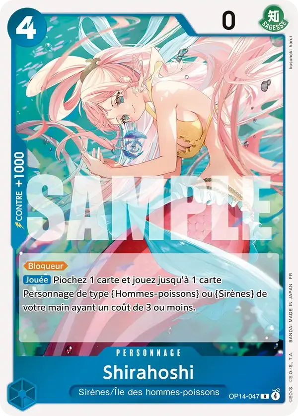 Shirahoshi — carte One Piece TCG OP14-047 (Les Sept de La Mer d'Azur)