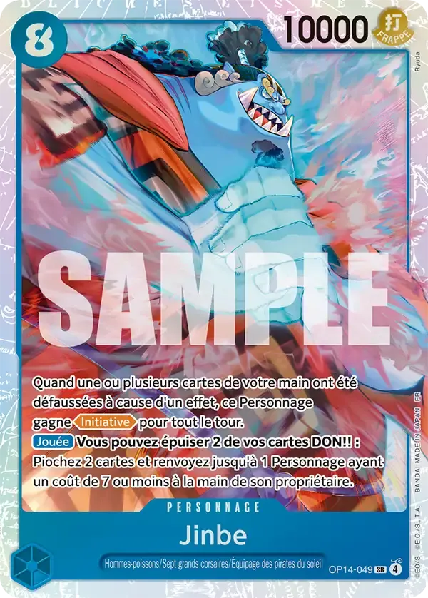 Jinbe — carte One Piece TCG OP14-049 (Les Sept de La Mer d'Azur)