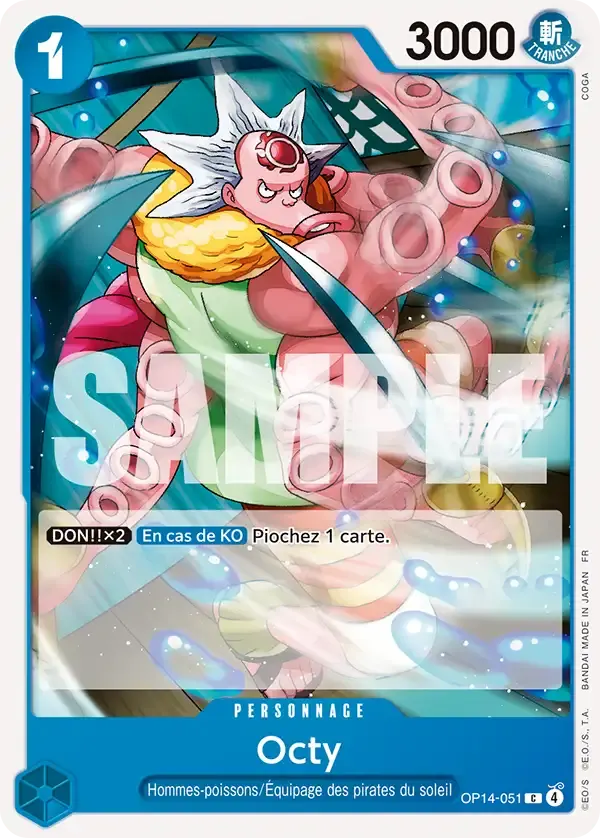 Octy — carte One Piece TCG OP14-051 (Les Sept de La Mer d'Azur)