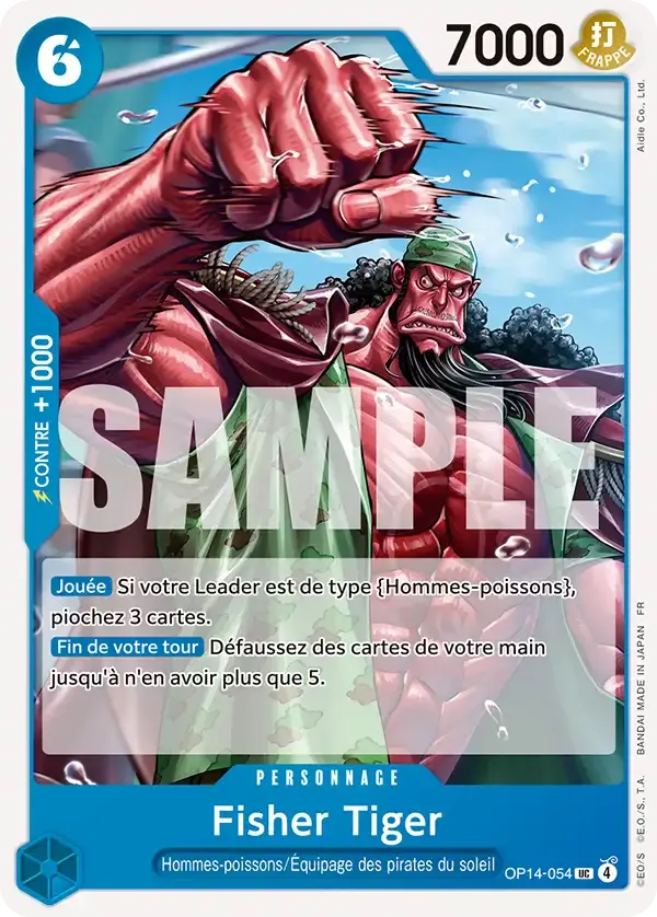 Fisher Tiger — carte One Piece TCG OP14-054 (Les Sept de La Mer d'Azur)