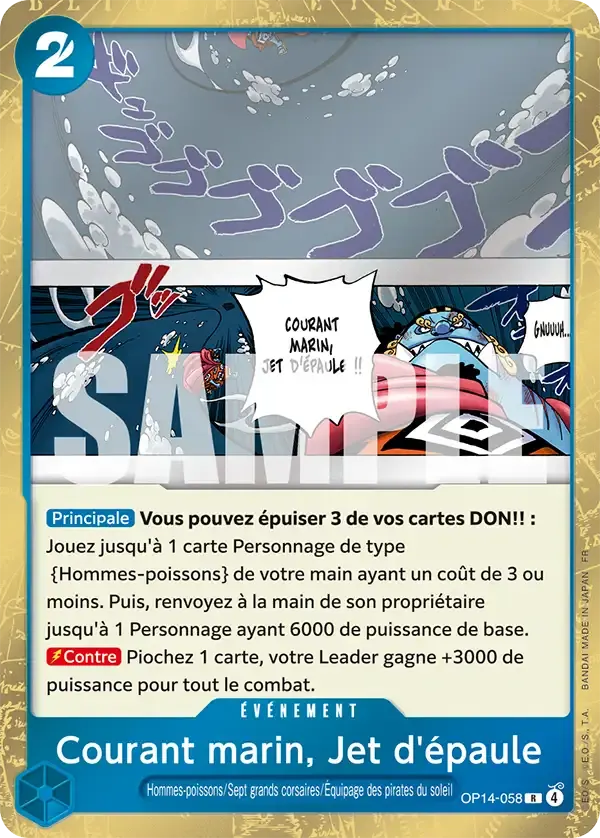 Courant marin, Jet d'épaule — carte One Piece TCG OP14-058 (Les Sept de La Mer d'Azur)