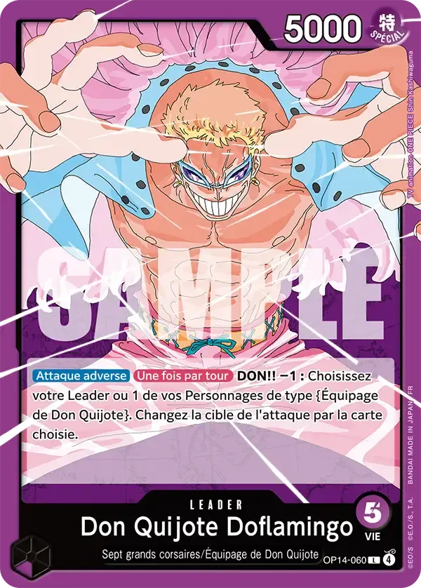 Don Quijote Doflamingo — carte One Piece TCG OP14-060 (Les Sept de La Mer d'Azur)