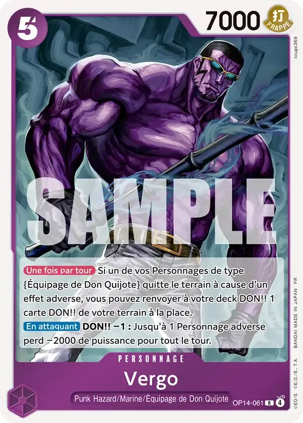 Vergo — carte One Piece TCG OP14-061 (Les Sept de La Mer d'Azur)