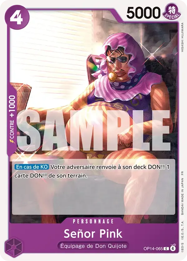 Señor Pink — carte One Piece TCG OP14-065 (Les Sept de La Mer d'Azur)