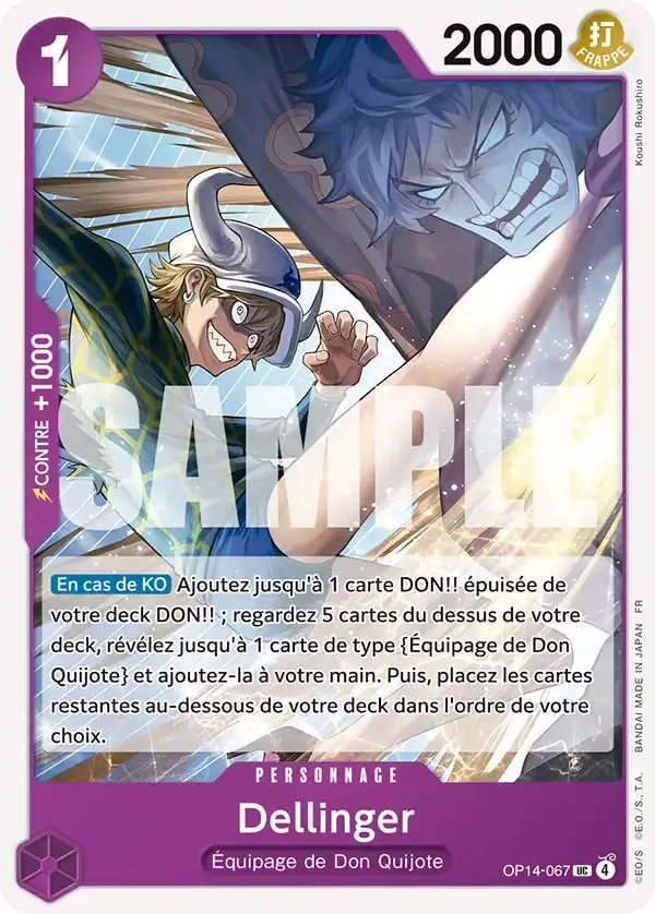 Dellinger — carte One Piece TCG OP14-067 (Les Sept de La Mer d'Azur)