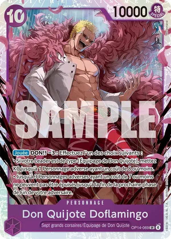 Don Quijote Doflamingo — carte One Piece TCG OP14-069 (Les Sept de La Mer d'Azur)